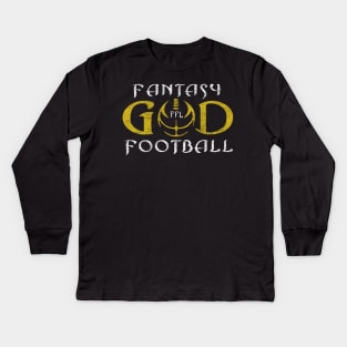 Fantasy Football God Champion Bragging Rights Kids Long Sleeve T-Shirt